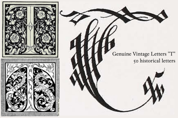 Genuine Vintage 1400 Letters