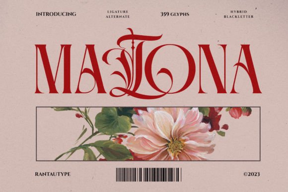 Matona: Elevating Design with Bold Blackletter Elegance