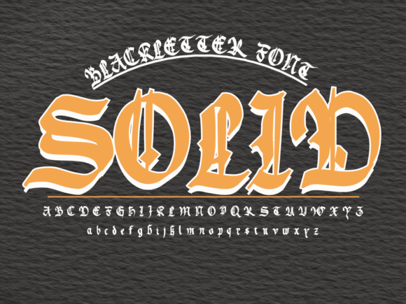 Solid: A Bold Blackletter Font for Impactful Design